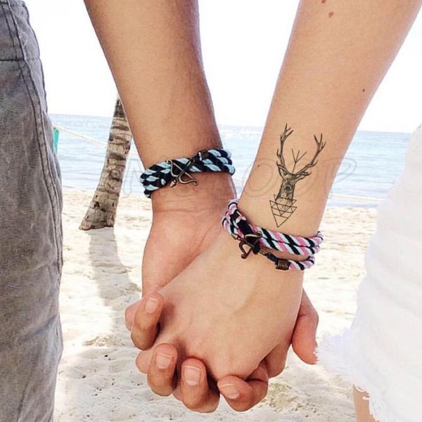 

water transfer tattoo elaphurus davidianus tattoo body art waterproof temporary fake flash for man woman kid 10.5*6cm