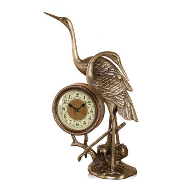 

12 inches vintage pure copper counterclock european brass study bedroom silent deskquartz clock metal dial vivid shape