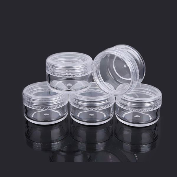 

2g 3g 5g высокого качества пустой clear контейнер jar горшок с clear люки для powder makeup, крем, лосьон, бальзам для губ / блеск, косметич