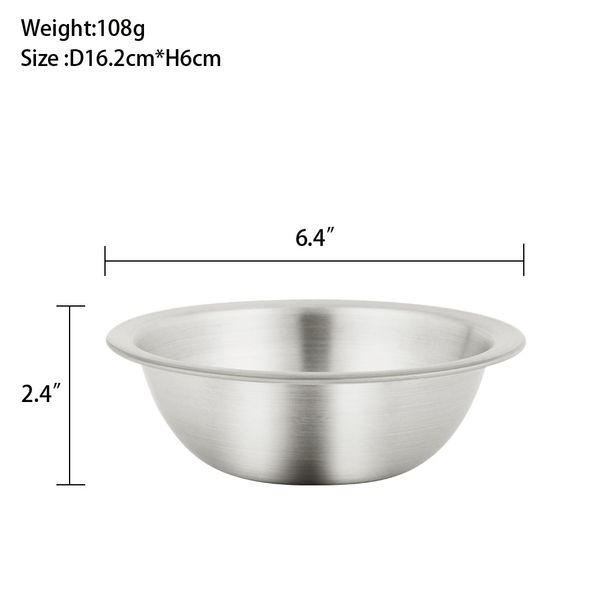 

thickened sanding 304 stainless steel egg bowl seasoning multifunctional vegetable basin