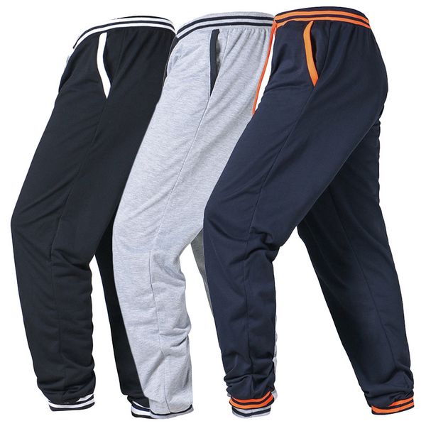 

mens designer k02 casual color contrast stitching sports pants, Black