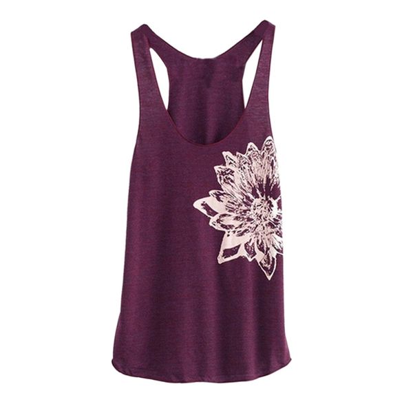 

tank streetwear summer haut femme ladies party mujer floral print woman clothes 2019 fitness tank female, White