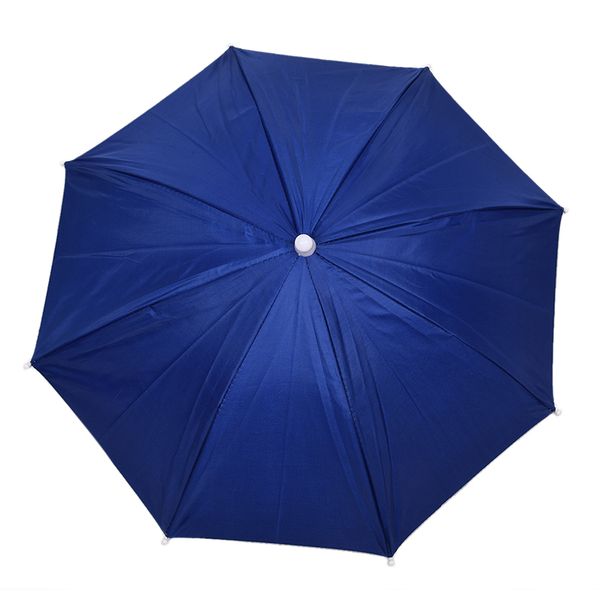 

navy blue fishing outdoor sports polyester umbrella hat