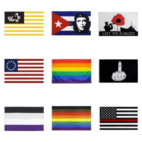 

us garden flag 30*45cm blue line red line usa police flags 12*18inch thin blue red line usa flag black white blue american flag#102