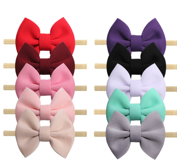 

30pc / еѬи 4" бигђди нейлон ободки puff space cotton soft solid лђки ђпѬђгий диапазон воло diy а, Slivery;white