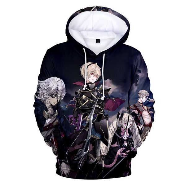 

fire emblem 3d printed designer hoodie mens clothes spring autumn hooded causal teenager pullovers sweatshirts, Black