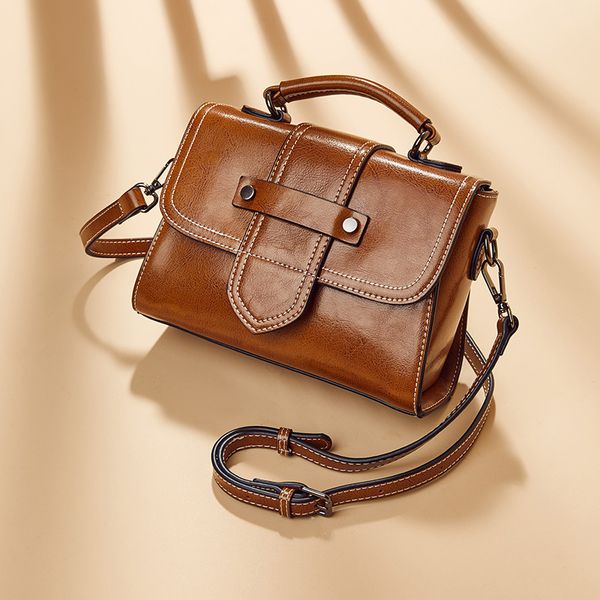 

new single shoulder diagonal leather handbag shoulder bag