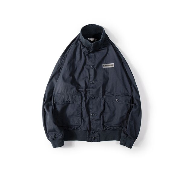 

60 юаней] в японском стиле, сыпучие и плюс размер полностью стенд воротник thread инструментальное куртка молодежная омывается хлопок пальт, Black;brown