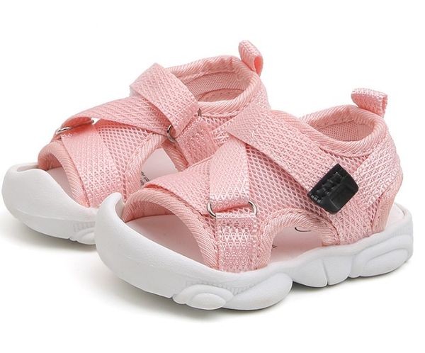 

детские дизайнерские сандалии для девочек младенческая 2020 летняя обувь для малышей детские мальчики детские сандалии нескользящие дышащие, Black;red