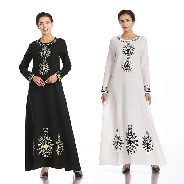 

cothes muslim dress abaya women robe ramadan black sequin ladies muslim long dress kaftan turkish muslimah musulmane abaya dubai, Red