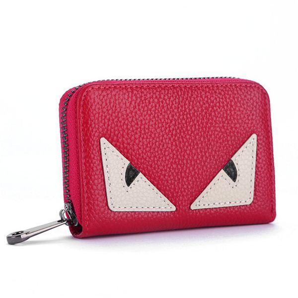 

2020 new leather multi-card coin purse men's zipper card holder leather document holder simple women's card holder