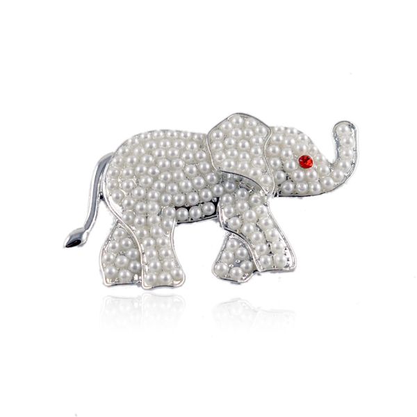 

2018 customize design white pearl elephant brooch delta sorority pin, Gray