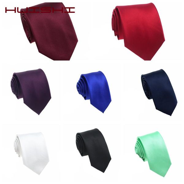 

huishi mens classic solid plain neck tie 18 color waterproof 8cm and 6cm accessories daily wear cravat wedding party gift, Black;gray