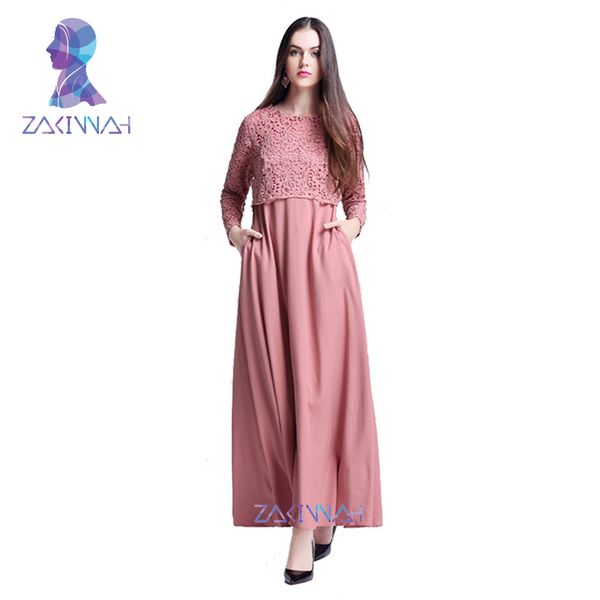 

new islamic abaya lace dresses women caftan kaftan malaysia abayas turkish ladies clothing fashion women muslim dress, Red