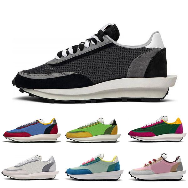 

white grey ldv waffle daybreak running shoes trainers mens sneakers for women fashion designer breathe tripe s black sports shoes