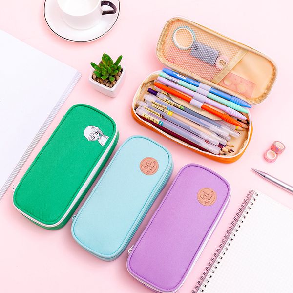 

Kawaii big Pencil Case Zipper Large Capacity Cute Pencil Box Portable Storage Bag school supplies Multifunctional Stationery Box