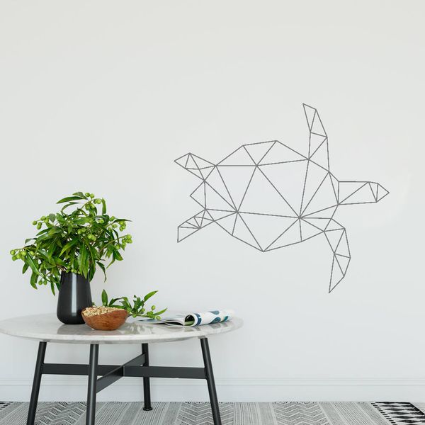 Cute Kids Room Wall Sticker Geometric Turtle Animal Decal Living Room Bedroom 3d Vinyl Mural Removable Wallpaper Hot Sale Removable Wall Stickers For