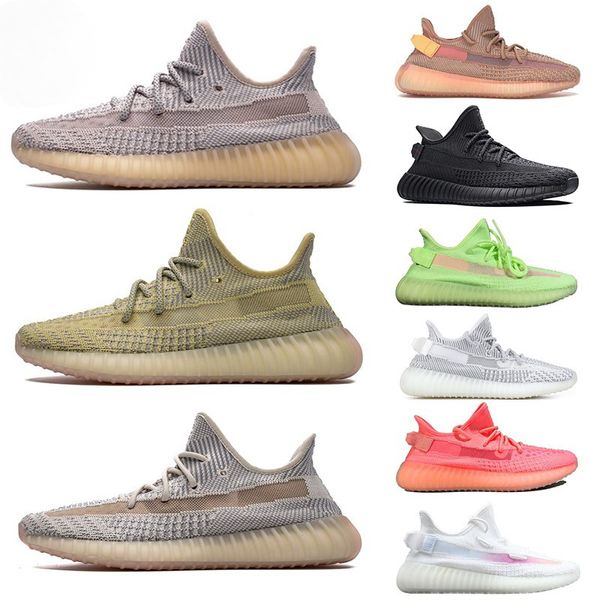 

2019 new antlia lundmark pink gid glow in the dark clay black static clay running shoes men women kanye west v2 designer big size sneakers