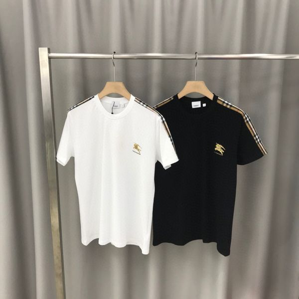 

angkoren 2020 new leisure short sleeve t-shirt youth creative embroider  y printed cotton half sleeve trend331, White;black
