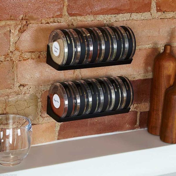 

6 in 1 creative transparent seasoning kitchen spice mill storage condiment bottles pepper shakers box bpa free