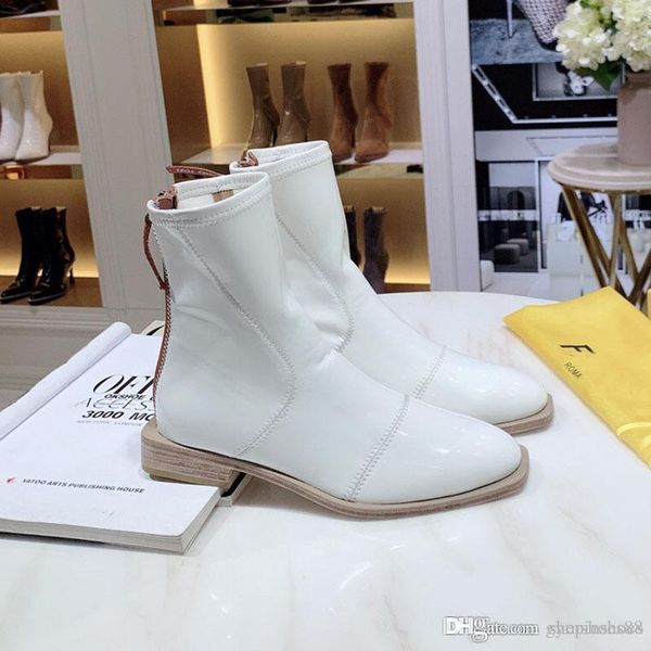 

luxury 2020 new fashion girls shoes winter leather bottom ankle boots antiskid and combat boots for women big size racer shoes, Black