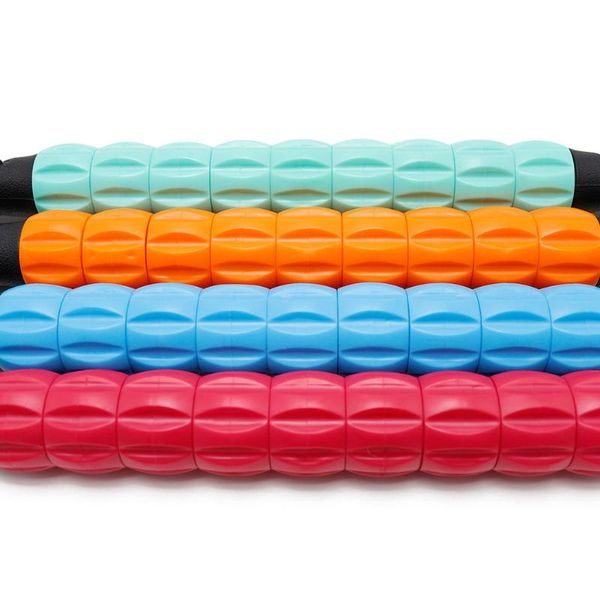 

9 spiky yoga massage stick point stick portable workout muscle roller fitness equipment tool yoga roller muscle physical therapy yoga circle
