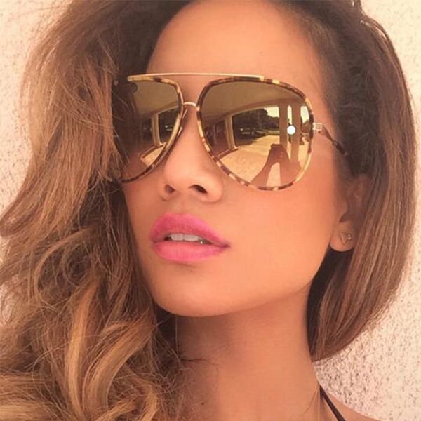 

gold mirror sunglasses mens big metal frame pilot classic vintage eyewear brand designer sunglasses oculos, White;black
