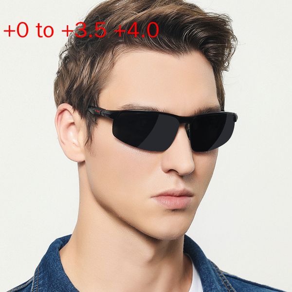 

aluminum magnesium frame bifocal reading glasses men hyperopia diopter 0 to 4.0 presbyopia eyeglasses prescription sunglasses nx, White;black