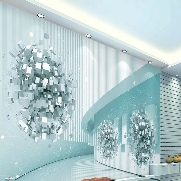 

пользовательские большой настенная 3d обои современный креативный стильный абстрактное пространство сфера спальня телевизор обратно декор ст