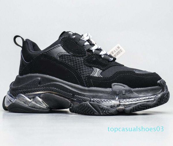 

triple s 3.0 sneaker mens and womens designer shoes triple s clear sole white black green luxury designer trainers 35-42 t03