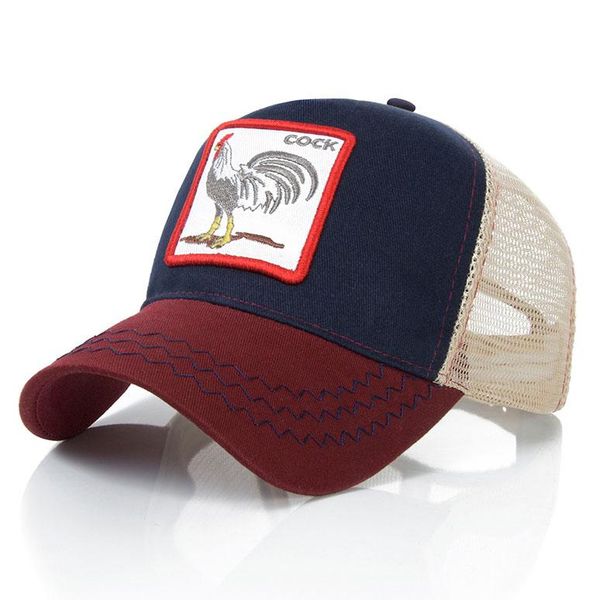 

mesh snapback caps animals embroidery baseball caps men women snapback hip hop hat summer breathable mesh sun gorras unisex, Blue;gray