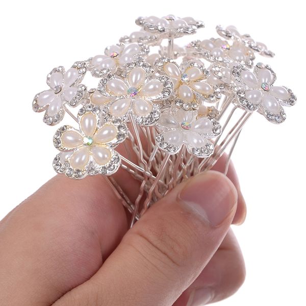 2019 Wholesale Wedding Accessories Bridal Pearl Hairpins Flower