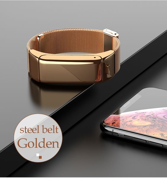 

2020 mowell bracelet smartwatch mwb6 alternative bluetooth earphone use large display 0.96 inch for young people and the elderly