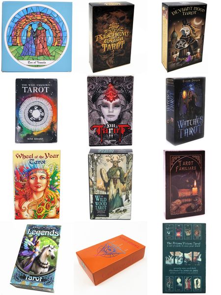 

english version 12 styles tarot cards 78pcs/set board games cards with colorful box english instructions send by email kids toys gss398