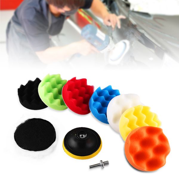 

10pcs car polishing pad set polishing buffer waxing buffing pad drill kit car sponge wheel kit polisher 3" 4" 5" 6" 7&qu