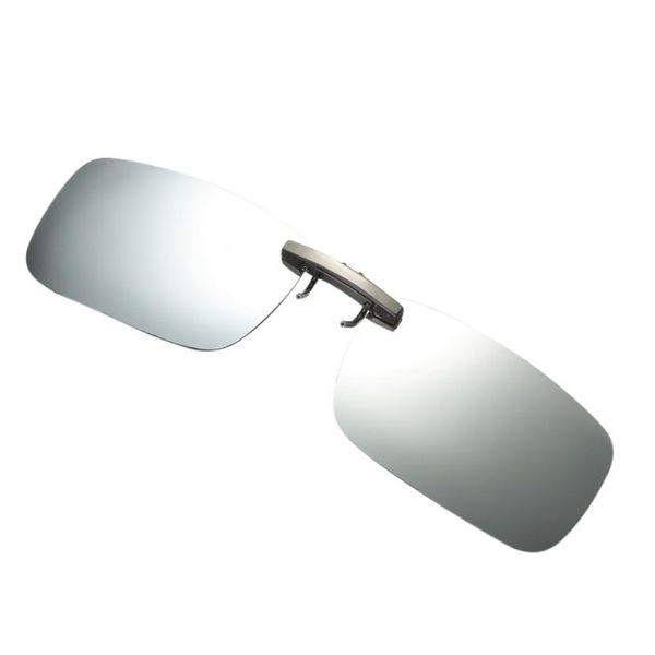 

#5 2018 new fashion detachable night vision lens driving metal polarized clip on glasses sunglasses, White;black