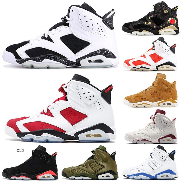 

6s basketball shoes golden harvest black cat carmine 6 gatorade bred oreo mens athletic sports blue sneakers 7-12