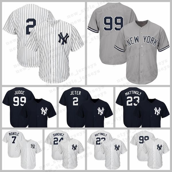 

MEN 2 Derek Jeter New York 99 Aaron Judge Yankees jersey 27 Giancarlo Stanton Baseball Jerseys 7 Mickey Mantle 24 Gary Sanchez