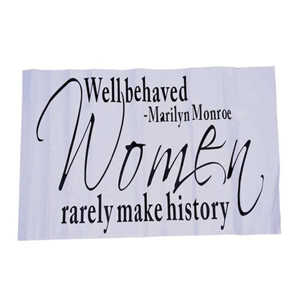 

wall decal sticker quote lettering marilyn monroe well behaved women g223