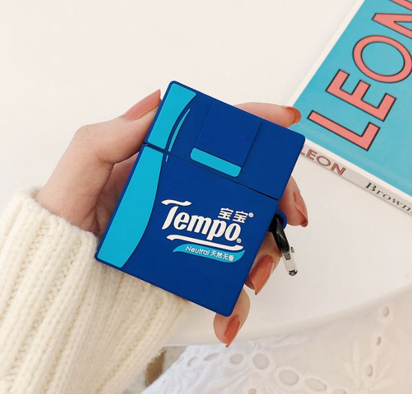 

cerative aple airpods 2 case 3d cartoon stereoscopic tissue box cute bluetooth earpone case headset silicone headpone case box