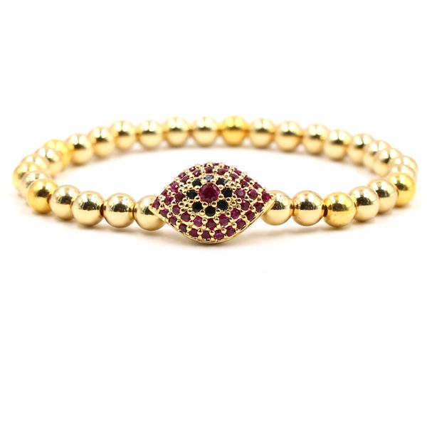 

rosy lips beaded bracelet gold natural stone beads bracelet braceletfor men women friend gift charm strand 2019 fashion jewelry, Black