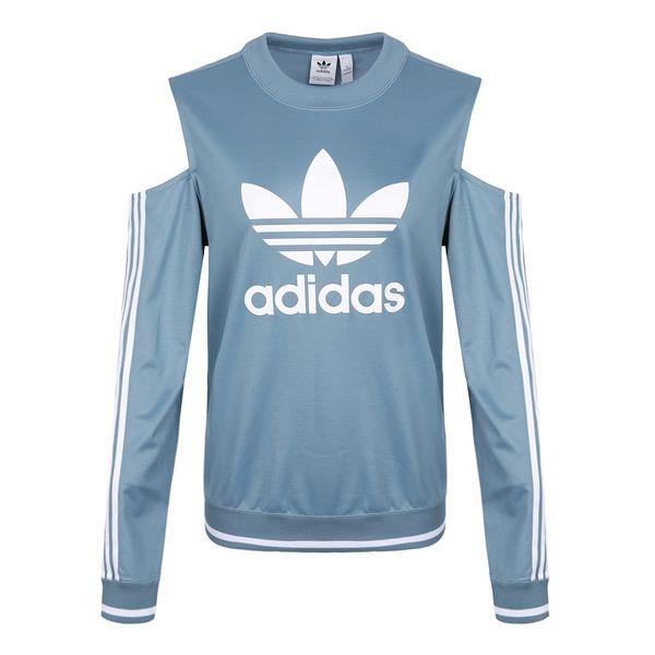 adidas cut out shoulder sweatshirt