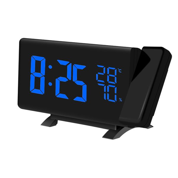 

new creative ts-5210 led projection alarm clock digital radio snooze timer temperature led display fm radio three colors clock