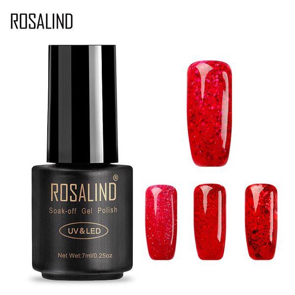 

rosalind gel 1s 7ml black bottle soak off red color diamond glitter uv gel nail polish needed base direction for nail art