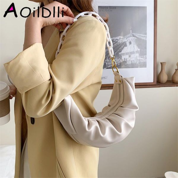 

new thick chain design pu leather crossbody bags for women 2020 small messenger shoulder bag female personality hand bag