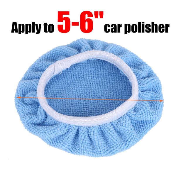 

5pcs microfiber plush car polishing waxing polisher bonnet buffing pad cover car polisher pads high quality