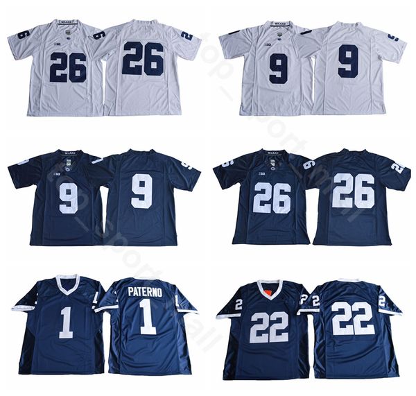 

ncaa пенн стейт nittany lions jerseys college football 22 акил линч 26 саквон баркли 9 трэйс максорли 1 джо патерно сшито big ten, Black