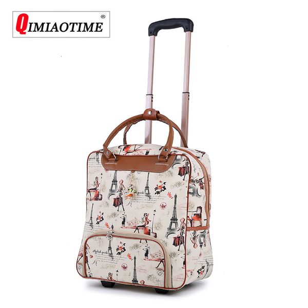 

pu waterproof large capacity carry on luggage bags traveling luggage bag with wheels suitcases and travel bags rolling luggage cj191210, Black;red