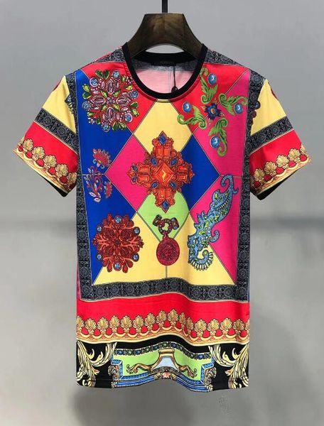 

mens versace мода лето новая горячая футболка мужская хлопчатобумажная футболка с короткими рукавами мужская марка дизайн повседневная мужск, White;black