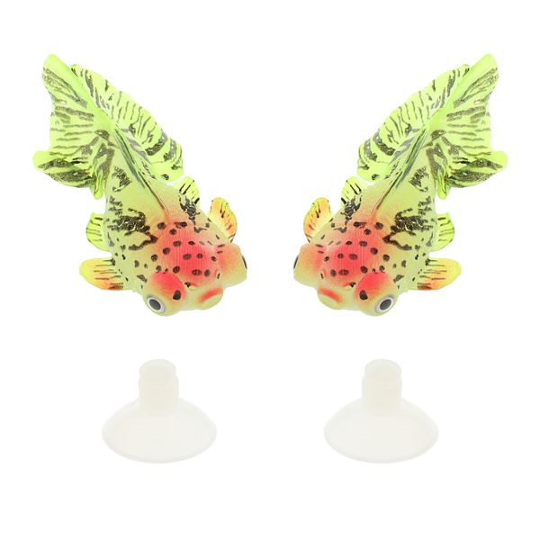 

2 pack artificial moving floating fish for fish tank aquarium decor 3 types